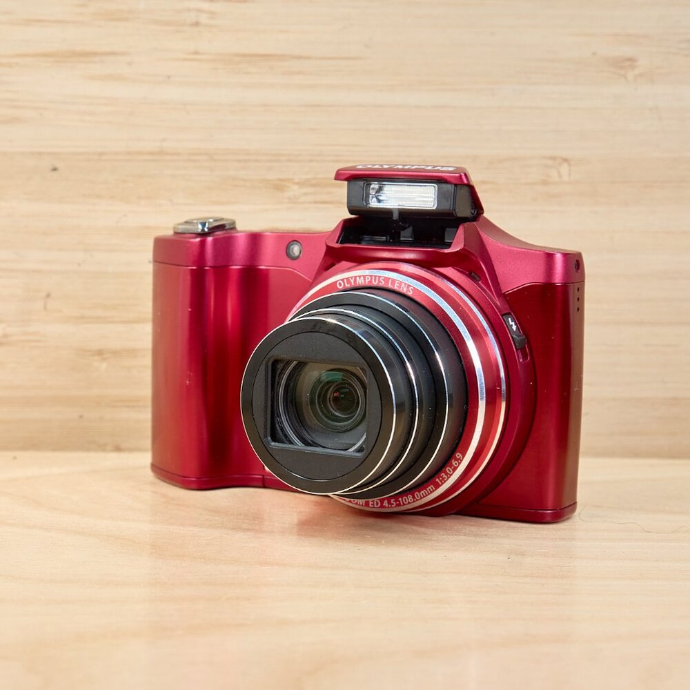 Olympus SZ-12 14 MP 24x Wide Zoom Digital Camera, Red